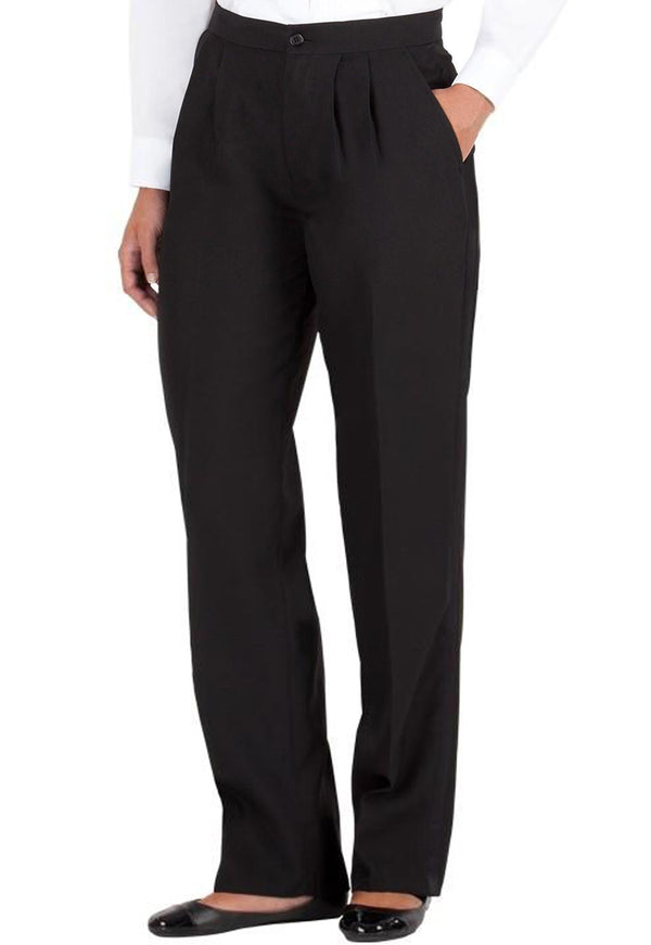 Women's Black, Pleated Front, Dress Pants