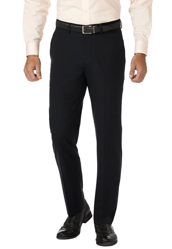 Women's Black, Pleated Front, Comfort-Waist Dress Pants - 99tux