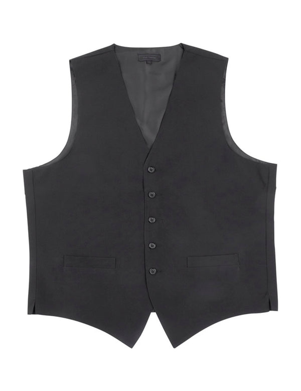 Men's Black, Full Back, Long Cut Vest