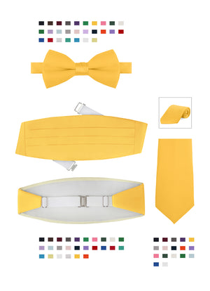 Bundle 5: Men's Satin Cummerbund & Bowtie or Tie
