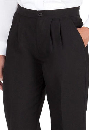 Women's Black, Pleated Front, Comfort-Waist Dress Pants
