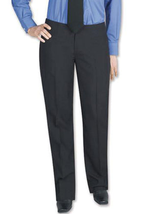 Women's Black, Flat Front, Dress Pants