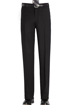 Men's Black, Flat Front, Dress Pants