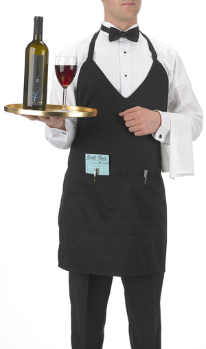 2-Pocket, Black Formal Apron