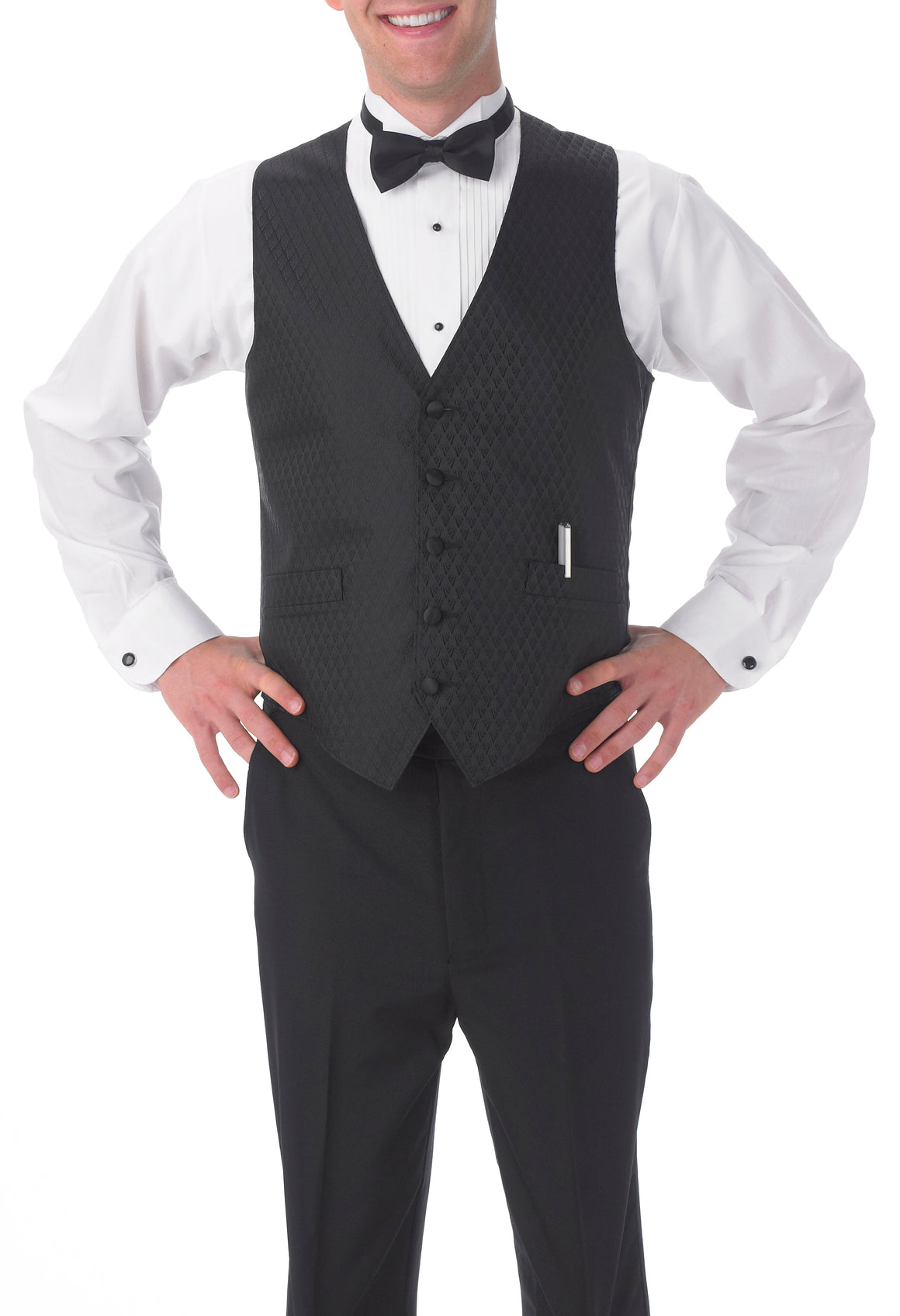 Men's Full Back Diamond Leaf Print Vest
