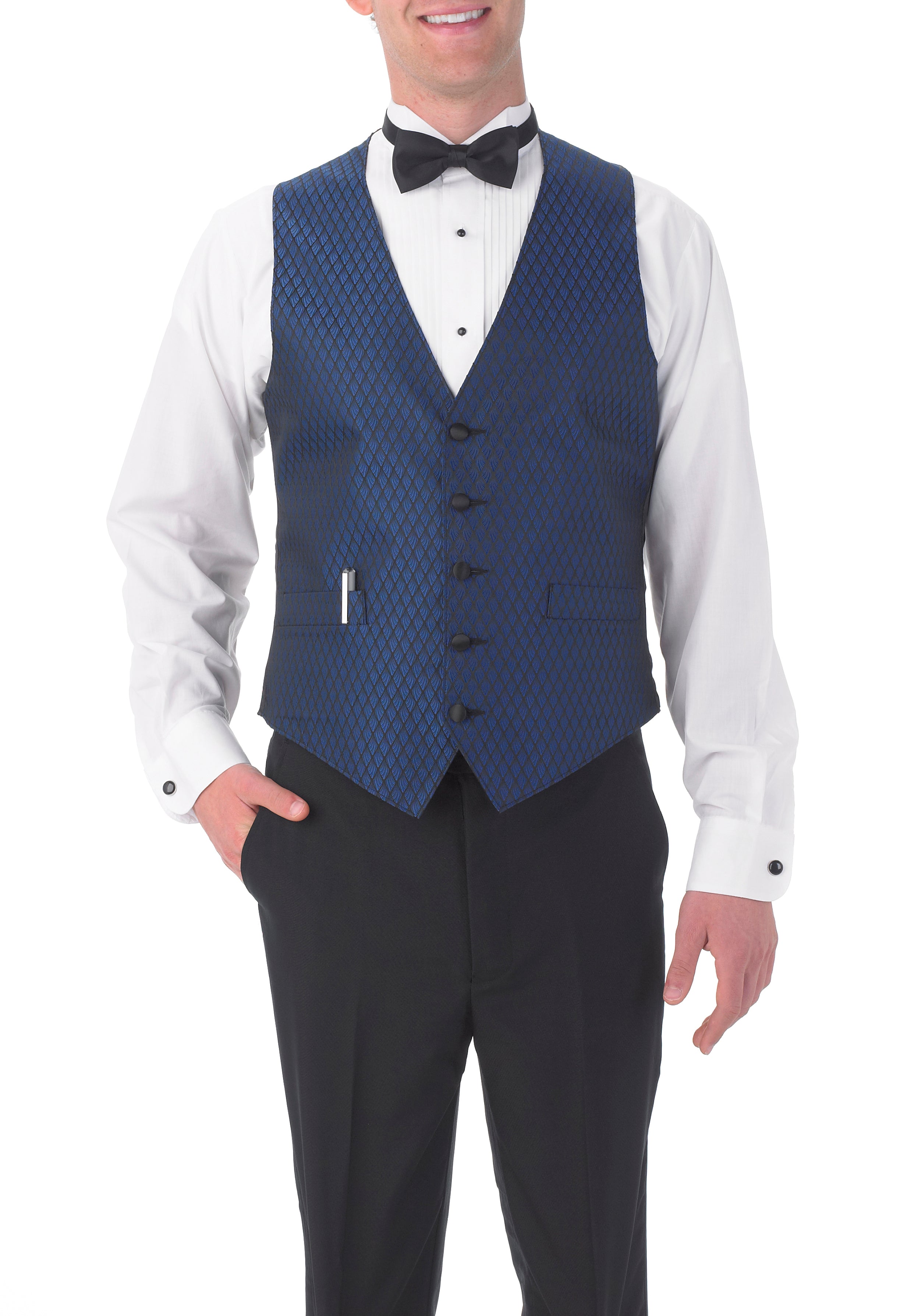 Men's Full Back Diamond Leaf Print Vest - 99tux