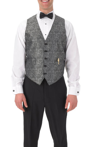 Men's Full Back Paisley Print Vest