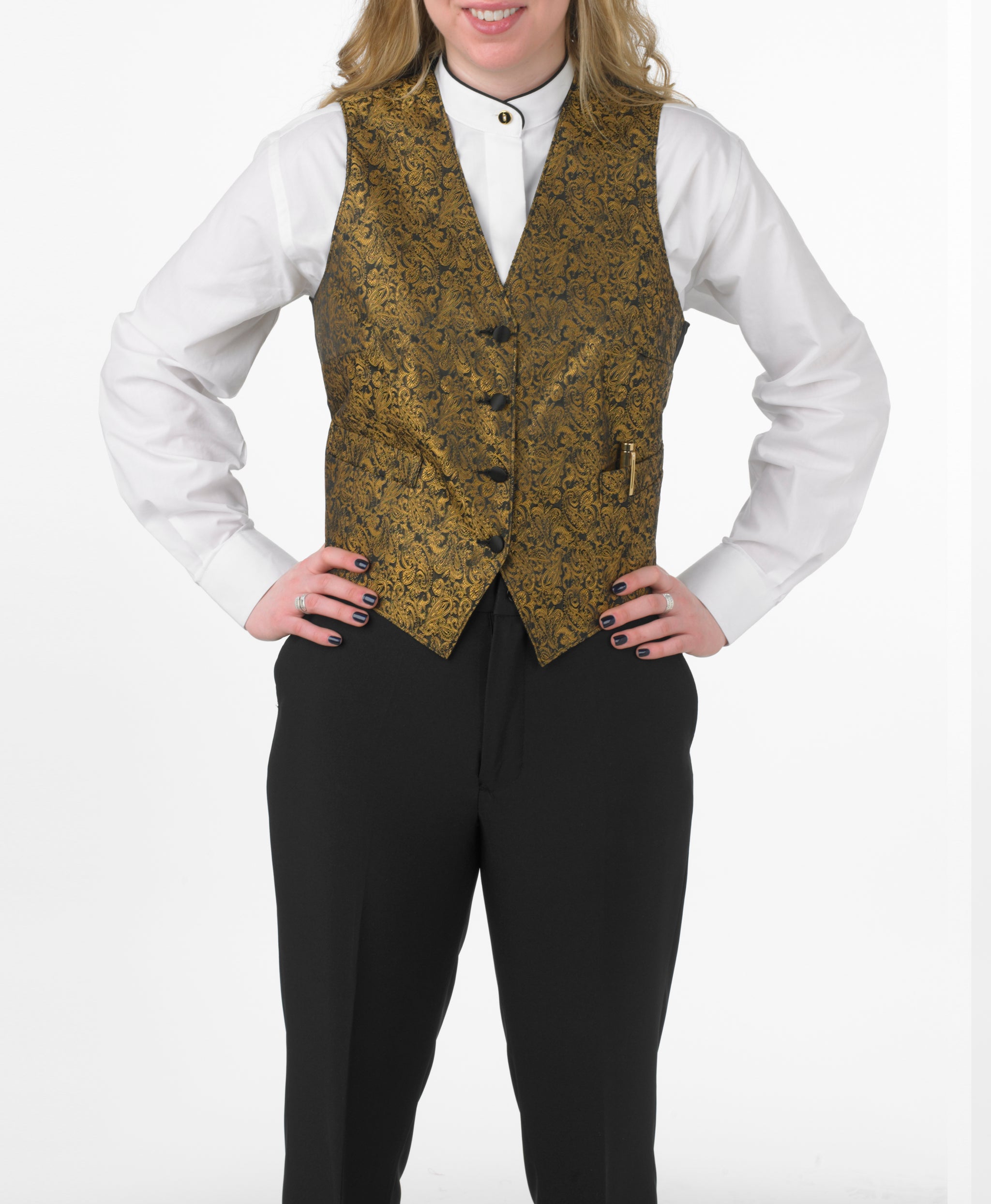 Women's Full Back Paisley Print Vest Women's Full Back Paisley Print Vest