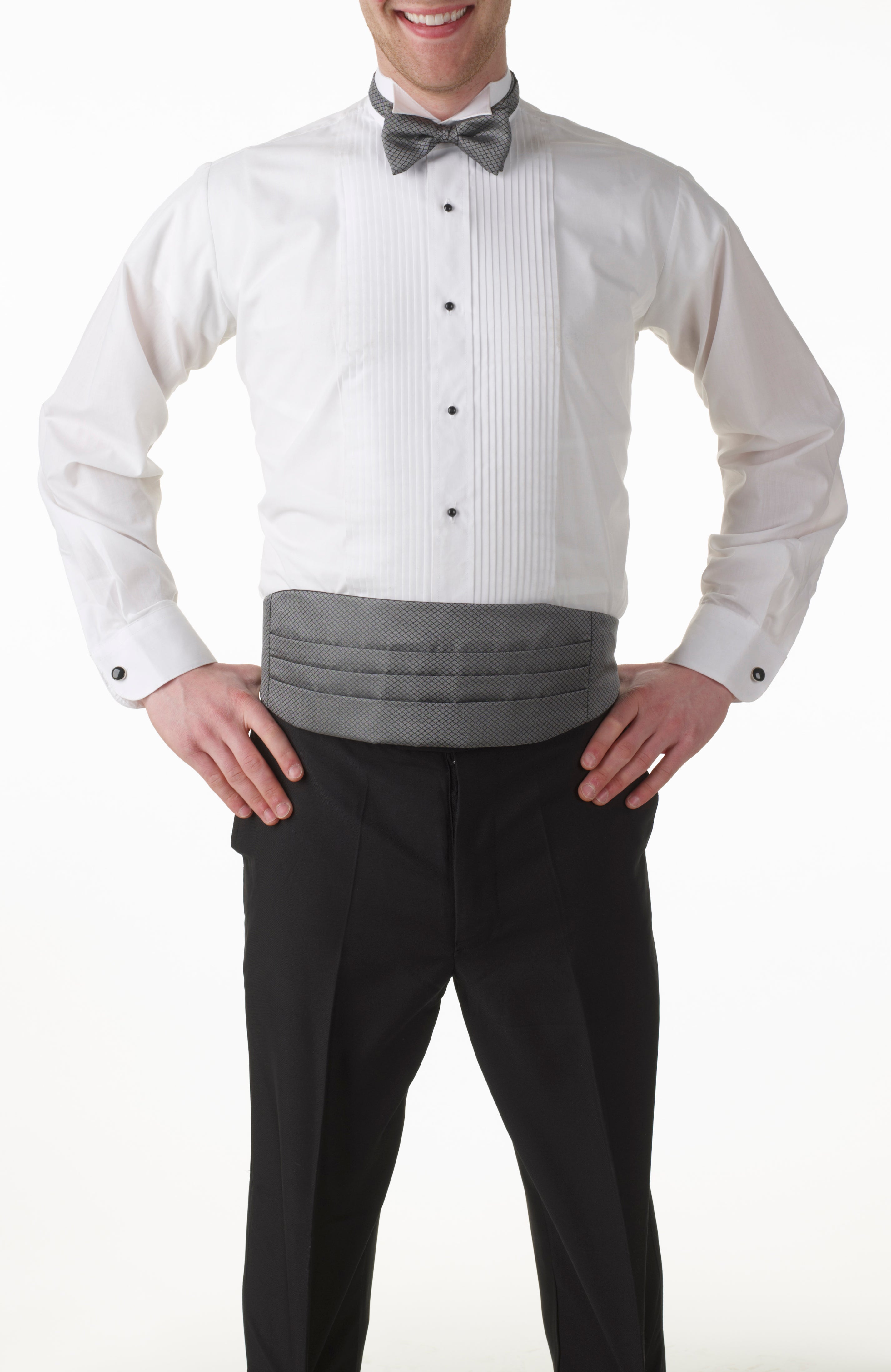 Men’s White Tuxedo Shirt Formal Laydown Collar 1/4″ Pleats Spencer J’s Men’s White Tuxedo Shirt Formal Laydown Collar 1/4″ Pleats Spencer J’s