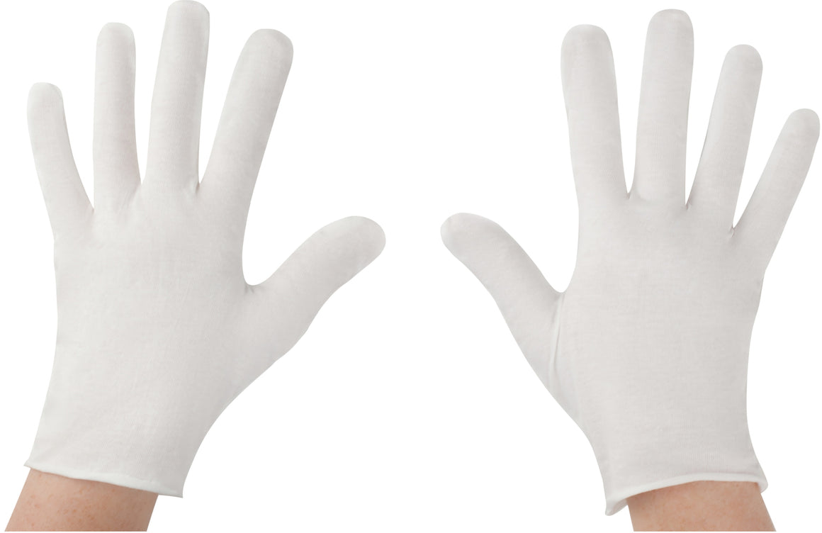 White, Lightweight, Cotton Gloves