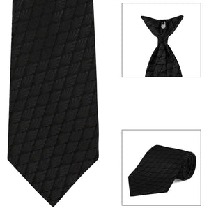 Clip-On, Straight, Fancy Print Tie