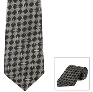 Clip-On, Straight, Fancy Print Tie