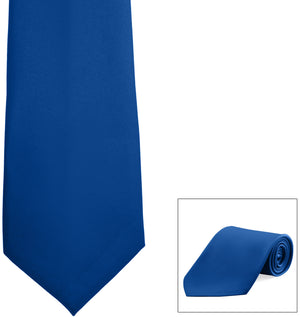 Clip-On, Straight, Poly Satin Tie