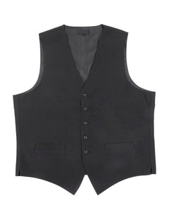 Men's Black, Full Back, Long Cut Vest