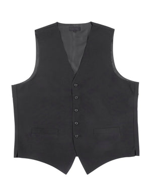 Men's Black, Full Back, Long Cut Vest
